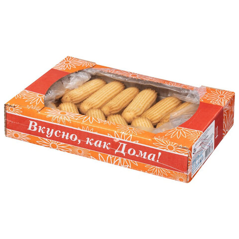 Печенье песочное СЕВЕРНАЯ СТОЛИЦА "Полоска" с вареной сгущенкой, 650 г, картонная коробка, 00-00000296 - фото 4