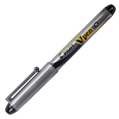Ручка перьевая PILOT V-Pen, ЧЕРНАЯ, корпус серый, линия письма 0,58 мм, SVP-4M B - фото 7