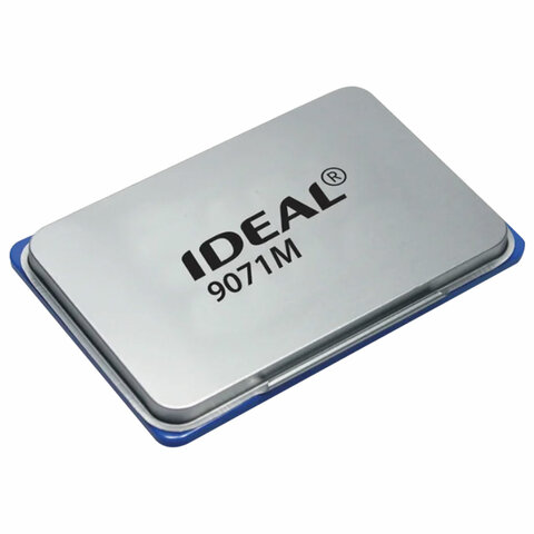 Штемпельная подушка TRODAT IDEAL, 90х56 мм, металлический корпус, синяя, 9071Мс, 153125 - фото 1