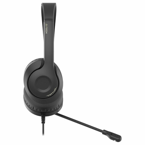 Наушники с микрофоном (гарнитура) A4TECH Fstyler FH100U, проводные, 2 м, USB, черные, 1774509 - фото 3