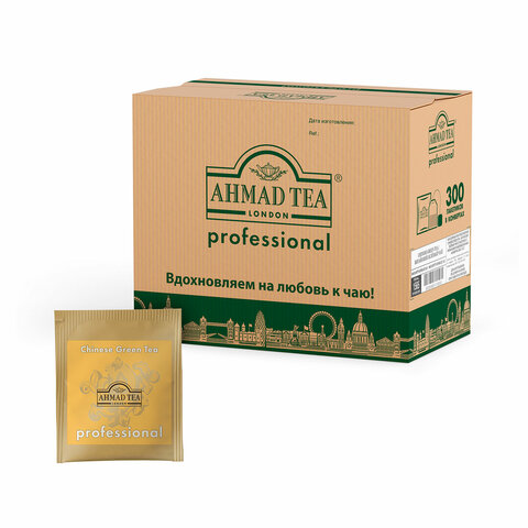 Чай AHMAD "Professional Chinese Green Tea" зеленый, 300 пакетиков в конвертах по 1,8 г, 1565 - фото 1