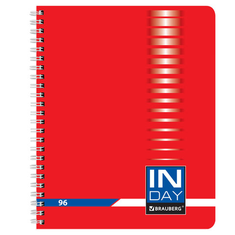 Тетрадь А5, 96 л., BRAUBERG, гребень, клетка, обложка картон, "INDAY", 400526 - фото 3