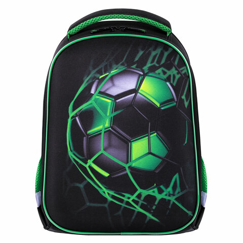 Ранец BRAUBERG KIDS START, 1 отделение, 2 кармана, "Green ball", 35х26х13 см, 272092 - фото 2