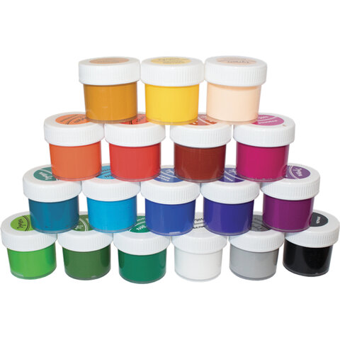 Гуашь ЛУЧ "Школа творчества", 18 цветов по 20 мл, без кисти, картонная упаковка, 29С 1754-08 - фото 2