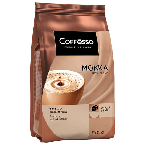 Кофе в зернах COFFESSO "Mokka", 1 кг, 102485 - фото 2