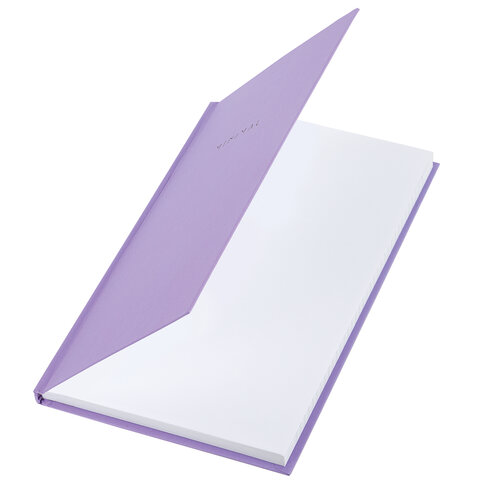 Блокнот А5 134х206 мм, 80 л., твёрдый, клетка, BRAUBERG "Minimal", сиреневый, 116440 - фото 3
