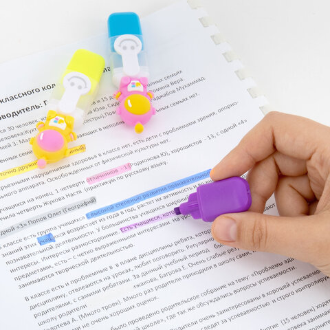 Набор текстовыделителей с топперами 6 ЦВЕТОВ НЕОН, "КОСМО", линия 1-4 мм, FUNSTER (ФАНСТЕР), 152649 - фото 8