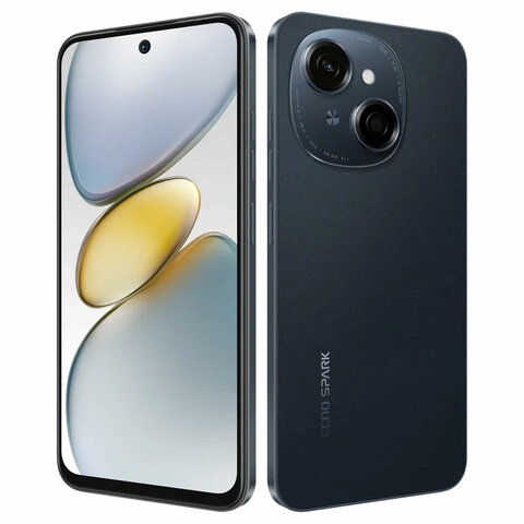 Смартфон TECNO SPARK GO1, 2 SIM, 6,67", 4.5G, 13/8 Мп, 4/64 ГБ, черный, пластик, TCN-KL4.4.64.BK - фото 4