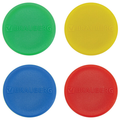 Магниты МОЩНЫЕ 30 мм, НАБОР 8 шт., ассорти, BRAUBERG "SUPER", 237479 - фото 2