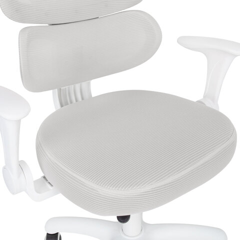 Кресло детское с поясничной поддержкой BRABIX KIDS "MG-225", сетка/ткань TW, серое, 533318 - фото 12