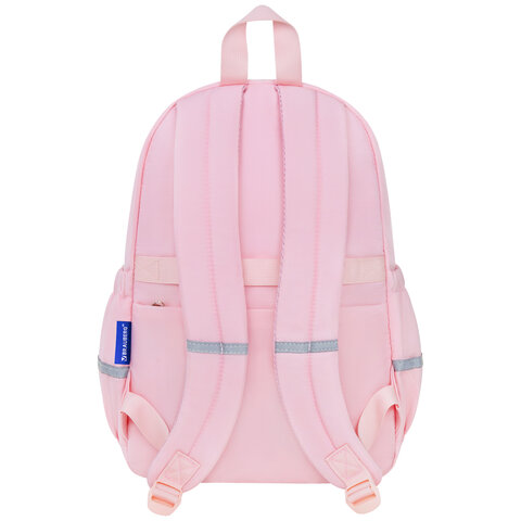 Рюкзак BRAUBERG PASTEL с термонашивками в комплекте, "Anime kitten", персиковый, 40х29х14 см, 272065 - фото 4
