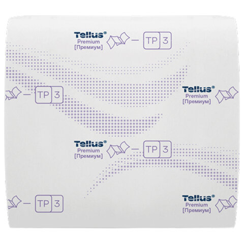 Бумага туалетная листовая Tellus/TORK (Система ТР3) ПРЕМИУМ КОМПЛЕКТ 40 шт., 200 л., 11х23 см, 2-слойная, 233100 - фото 2