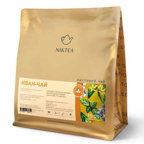 Чай ИВАН-ЧАЙ листовой NIKTEA, кипрей узколистный ферментированный, 100 г, TNIKTE-GP0013 - фото 1