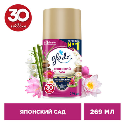 Сменный баллон 269 мл, GLADE "Японский сад" для автоматических освежителей, 864980 - фото 3