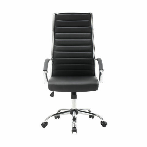 Кресло офисное BRABIX "Style EX-528", экокожа, хром, черное, 531947 - фото 3
