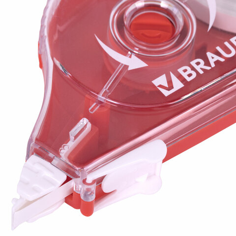 Корректирующая лента BRAUBERG MAXI PLUS, 5 мм х 25 м, механизм перемотки, корпус красный, блистер, 272501 - фото 5