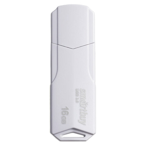 Флеш-диск 16 GB SMARTBUY Clue USB 2.0, белый, SB16GBCLU-W - фото 2
