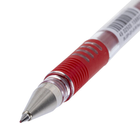 Ручка гелевая с грипом PILOT "G-1 Grip", КРАСНАЯ, корпус прозрачный, узел 0,5 мм, линия письма 0,3 мм, BLGP-G1-5, BLGP-G1-5 R - фото 3