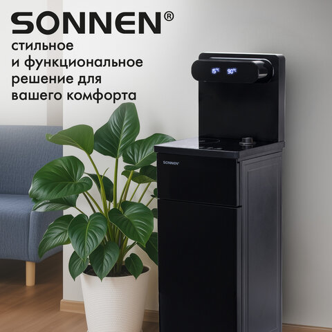 Кулер для воды с чайником SONNEN TBE-01 Tea Bar, напольный, ОХЛАЖДЕНИЕ ЭЛЕКТРОННОЕ, сенсорное управление, пульт ДУ, дисплей, шкафчик, 455749 - фото 21