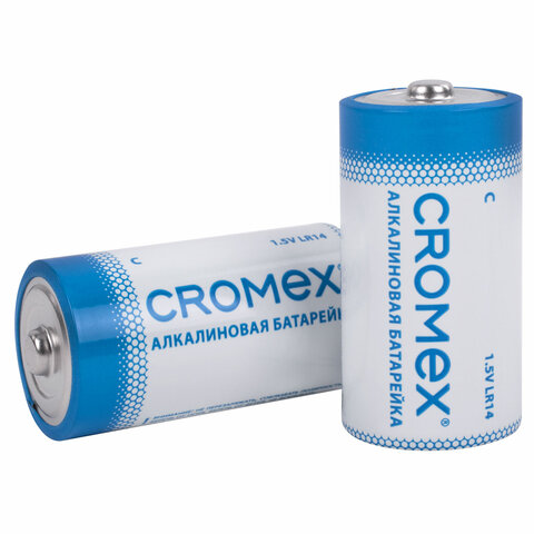 Батарейки алкалиновые КОМПЛЕКТ 4 шт., CROMEX Alkaline, C (LR14, 14А), короб, 456455 - фото 2