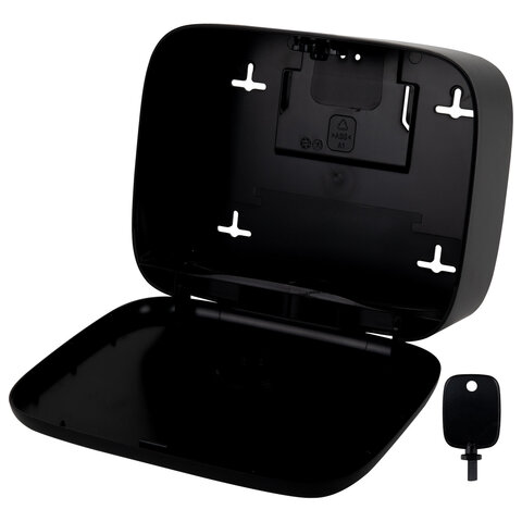 Диспенсер для полотенец LAIMA PROFESSIONAL PREMIUM BLACK (Система H2), Z-сложения, черный, ABS-пластик, 609522 - фото 5