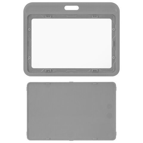 Бейдж горизонтальный (54х85 мм), серый, МАТОВАЯ ПОВЕРХНОСТЬ, BRAUBERG EXTRA, 238817 - фото 3