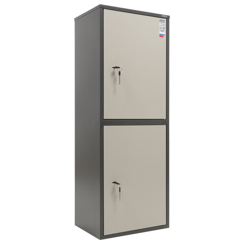 Шкаф металлический для документов AIKO "SL-125/2Т" ГРАФИТ, 1252х460х340 мм, 31 кг, сварной, S10799132502 - фото 1