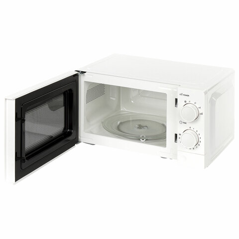 Микроволновая печь SONNEN MW2070B-6MW, 20 л, 700 Вт, таймер, механическое управление, белая, 454651 - фото 2