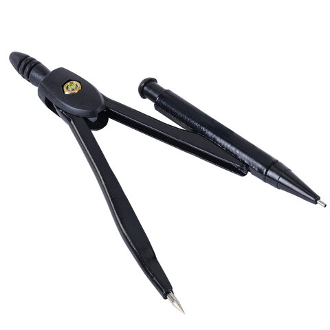 Готовальня STAFF "College" 9 предметов: циркуль 120 мм, чертежные принадлежности, механический карандаш, пластиковый пенал, 210863 - фото 5