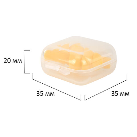 Беруши многоразовые силиконовые без шнурка, 1 пара в контейнере, SNR 37 дБ, RABBITEX (РАББИТЕКС), 671315 - фото 11