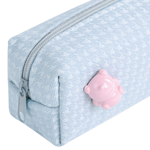 Пенал ЮНЛАНДИЯ ЮНИОР, 1 отделение, полиэстер, аппликация, "Piggy", 20х6х4 см, 273804 - фото 5