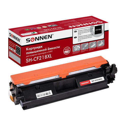 Картридж лазерный SONNEN (SH-CF218XL) HP LJP M104A/M104W, MFP M132FW/M132FN/M132NW/M132A, ресурс 6000 стр., 364106 - фото 1