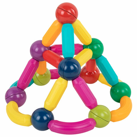 Магнитный конструктор MAGNETIC STICKS, 36 магнитных деталей, BRAUBERG KIDS, 665721 - фото 3