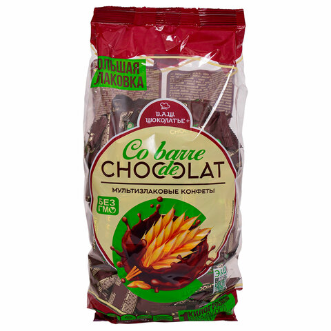 Конфеты мультизлаковые CO BARRE DE CHOCOLAT с темной глазурью, 1000 г - фото 1