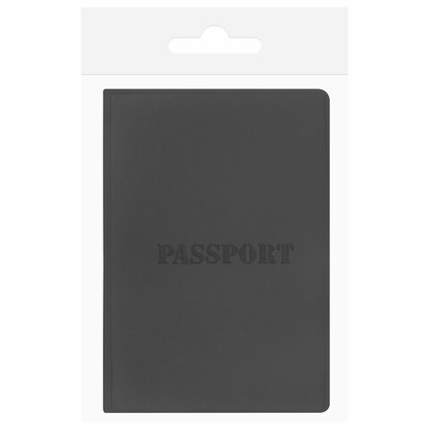 Обложка для паспорта, мягкий полиуретан, "PASSPORT", черная, STAFF, 238407 - фото 8
