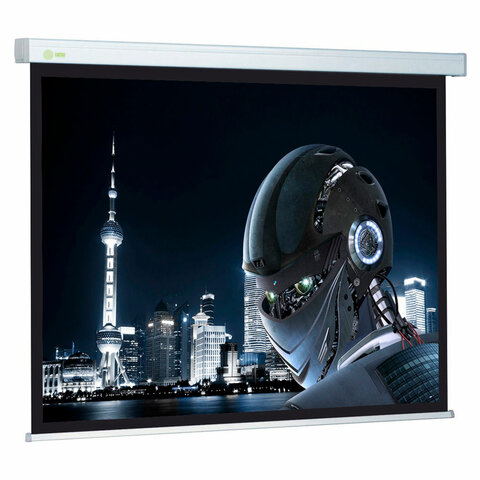 Экран Cactus Wallscreen CS-PSW-127X127, 127x127 см, 1:1, настенно-потолочный, белый, CS-PSW-127x127 - фото 1
