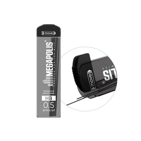 Грифели запасные для механических карандашей 0,5 мм ERICH KRAUSE, HB, КОМПЛЕКТ 20 ШТ., 20345 - фото 3