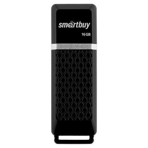 Флеш-диск 16 GB, SMARTBUY Quartz, USB 2.0, черный, SB16GBQZ-K - фото 3