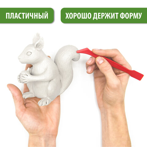 Пластилин скульптурный BRAUBERG ART CLASSIC, белый, 0,5 кг, мягкий, 106518 - фото 8