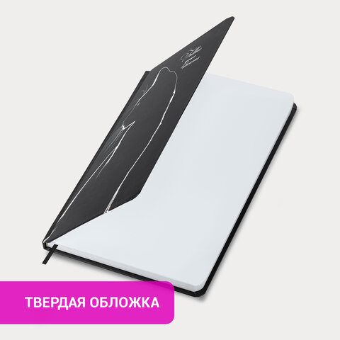 Ежедневник недатированный с резинкой А5 145х203 мм, BRAUBERG, твердый, 160 л., "Black cat", 116305 - фото 13