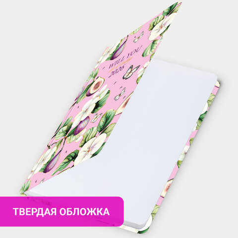 Ежедневник датированный 2026 с резинкой 145х203 мм, А5, BRAUBERG, твердый, фольга, "Инжир", 117337 - фото 11