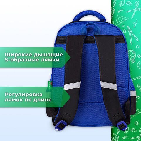 Рюкзак BRAUBERG KIDS FLOSSY, 2 отделения, 3 кармана, "Soccer Club", 3D-панель, 40х28х18 см, 273181 - фото 15