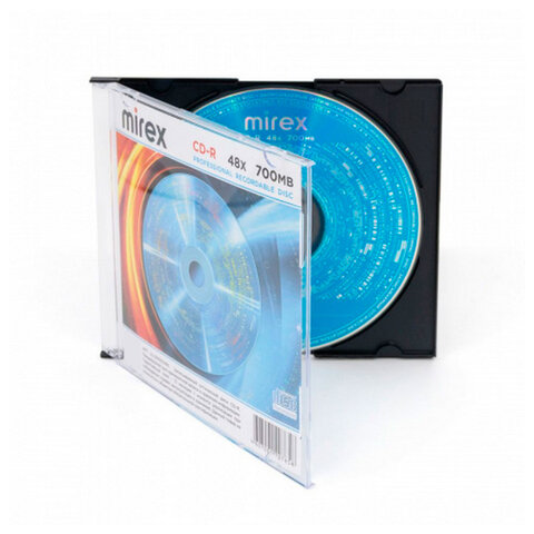Диск CD-R MIREX, 700 Мб, 48x, Slim Case, КОМПЛЕКТ 5 шт., UL120051A8F - фото 6