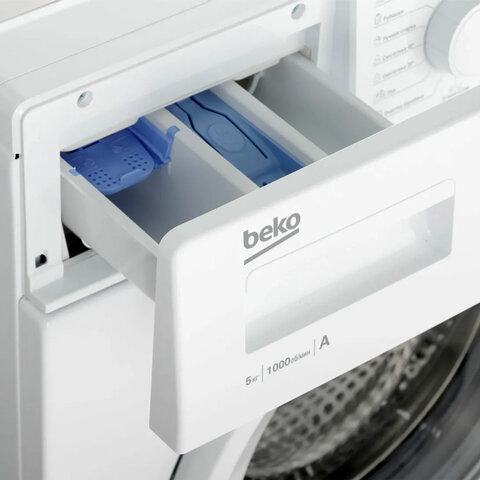 Стиральная машина BEKO WRS5511BWW, 1000 об/мин, 5 кг, фронтальная загрузка, 15 программ, белая, 7320110005 - фото 9