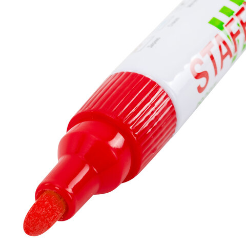Маркер-краска лаковый (paint marker) 2-4 мм, КРАСНЫЙ, НИТРО-ОСНОВА, STAFF PROFIT, для любых поверхностей, 152582 - фото 13