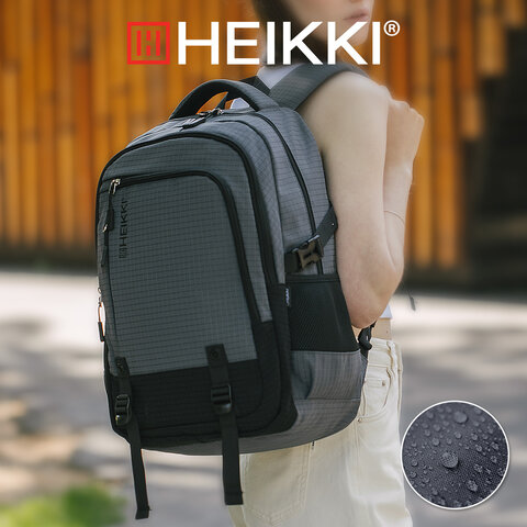 Рюкзак HEIKKI VALUABLE (ХЕЙКИ) универсальный, 2 отделения, отделение для ноутбука, серый, 48x33x19 см, 273871 - фото 18
