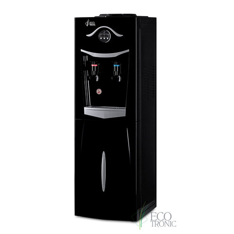 Кулер для воды ECOTRONIC K21-LF, напольный, НАГРЕВ/ОХЛАЖДЕНИЕ КОМПРЕССОРНОЕ, холодильник, 2 крана, черный, 11557 - фото 2