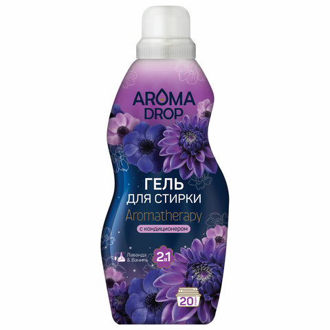 Гель для стирки 2 в 1, 1000 г, AROMA DROP "Лаванда и ваниль", 25294 - фото 1