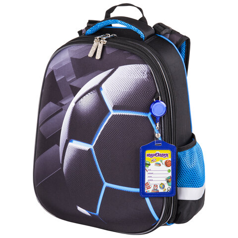 Ранец ЮНЛАНДИЯ EXTRA с дополнительным объемом, 2 отделения, "Soccer ball", 38х29х18 см, 270677 - фото 1