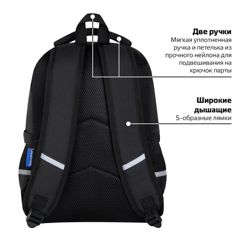 Рюкзак BRAUBERG VIBE, 2 отделения, 5 карманов, "Green car", 40х28х14 см, 272088 - фото 16